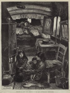 Skizzen aus dem Zigeunerleben, Innenansicht eines Wagens in der Nähe der Latimer-Road, Notting-Hill von William Heysham Overend