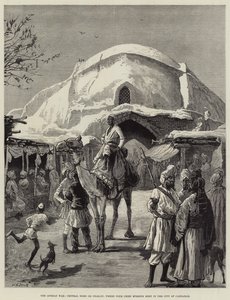 Der Afghanische Krieg, Zentralkuppel oder Char-Su, wo sich vier Hauptstraßen in der Stadt Kandahar treffen