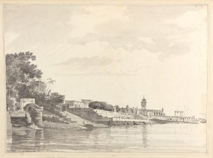 Ansicht von Chinsura, der niederländischen Siedlung in Bengalen von William Hodges
