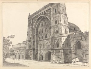 Ein Blick auf eine Moschee, d.h. Grab in Jionpoor [Jaunpur] von William Hodges