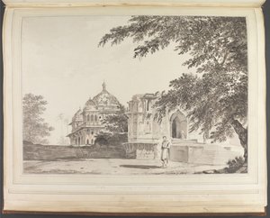 Ansicht der Moschee von Mounheer [Maner] von Südosten von William Hodges