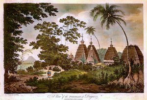 Ansicht der Pagoden in Deogar von William Hodges