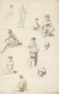 Blatt mit Studien orientalischer Figuren