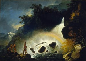 Wasserfall in Dusky Bay, April 1773