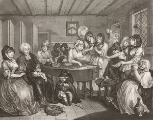 Der Weg einer Dirne. Blatt 6: Das Begräbnis von William Hogarth