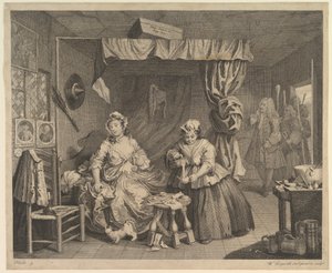 Der Lebensweg einer Dirne, Tafel 3, vor April 1732