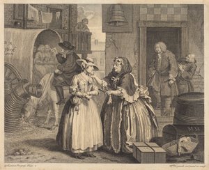 Der Lebensweg einer Dirne: Tafel 1 von William Hogarth