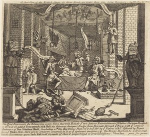 Eine gerechte Sicht auf die britische Bühne von William Hogarth