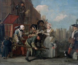 Der Lebensweg eines Wüstlings IV: Der Verhaftete, auf dem Weg zum Gericht, 1733