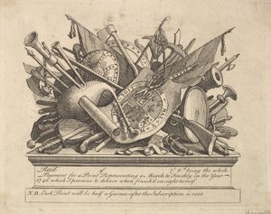 Ein Waffenständer, Musikinstrumente usw., März 1749-50
