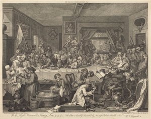 Ein Wahlbankett von William Hogarth