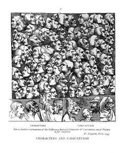 Charaktere und Karikaturen von William Hogarth