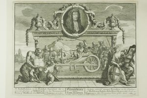 Frontispiz, Tafel eins aus Hudibras von William Hogarth