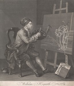 Hogarth malt die komische Muse von William Hogarth