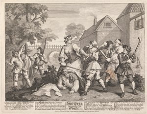 Hudibras von Trulla besiegt von William Hogarth