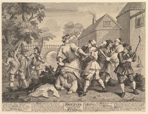 Hudibras von Trulla besiegt, Zwölf große Illustrationen für Samuel Butlers ..., Februar 1725-26 von William Hogarth