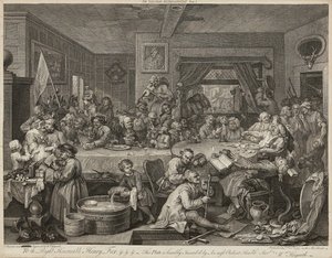 Humours of An Election (Satz von vier) (Gravuren) von William Hogarth