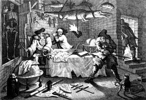 Illustration aus dem Gedicht Hudibras von Samuel Butler, 1726