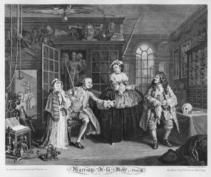 Heirat à la Mode, Platte III, Die Inspektion, 1745