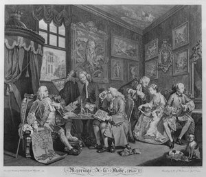 Die Ehe à la Mode, Platte I, Die Ehevereinbarung, 1745