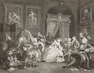 Heirat nach der Mode. Blatt 4: Das Lever der Gräfin von William Hogarth