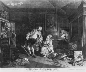 Die Modeehe, Platte 5, (Der Tod des Grafen)