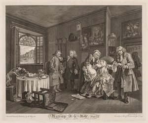 Heirat à la Mode: Der Tod der Gräfin, 1745 von William Hogarth