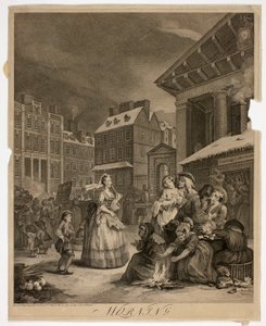 Morgen, Platte eins aus Die vier Tageszeiten von William Hogarth