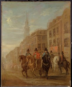 Restaurationsprozession von Karl II. in Cheapside, ca. 1745