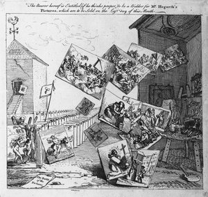 Die Schlacht der Bilder, 1745 von William Hogarth