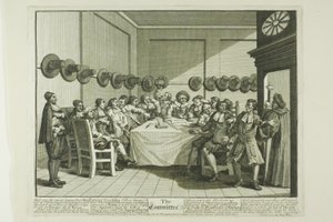 Das Komitee, Platte zehn aus Hudibras von William Hogarth