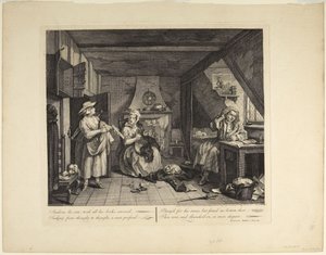 Der bedrängte Dichter von William Hogarth