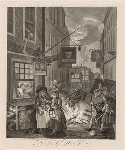 Die vier Tageszeiten: Nacht von William Hogarth
