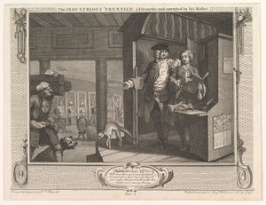 Der fleißige Lehrling, ein Favorit und von seinem Meister vertraut von William Hogarth