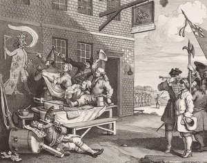 Die Invasion, Blatt 2: England von William Hogarth