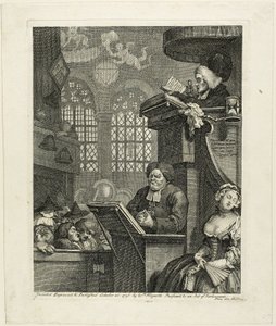 Die schlafende Gemeinde von William Hogarth
