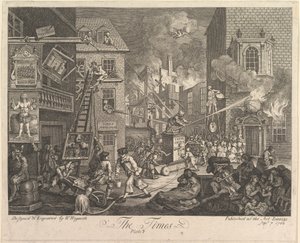 Die Zeiten, Platte 1 von William Hogarth
