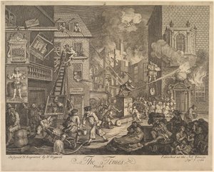 Die Zeiten, Platte 1 von William Hogarth