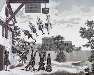 Das Wiegehaus. (absolute Schwerkraft) von William Hogarth von William Hogarth