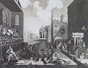 Zwei Kriminelle im Pranger oder in den Stocken in London