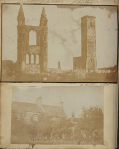 St. Regulus Turm und der Ostgiebel der St. Andrews Kathedrale von Nordwesten