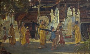 Eine Prozession in Burma