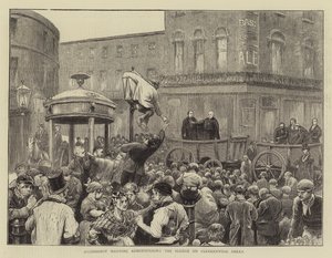 Erzbischof Manning, der das Gelübde auf dem Clerkenwell Green abnimmt