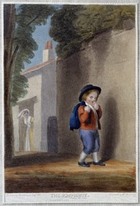 Der Schuljunge - in „Die 7 Lebensalter des Menschen“ von Shakespeare, ill. von W. Bromley, London