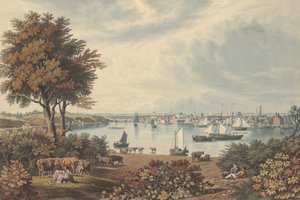 Baltimore in der Nähe von Whetstone Point, veröffentlicht 1831 von William James Bennett