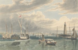 Buffalo, vom Eriesee, veröffentlicht 1836 von William James Bennett