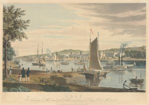 Troy: Vom Westufer des Hudson vor dem Arsenal der Vereinigten Staaten aufgenommen von William James Bennett