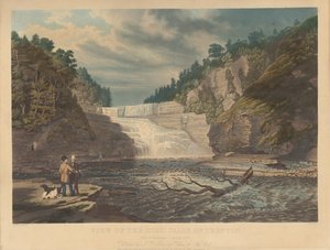 Ansicht der High Falls von Trenton: West Canada Creek, New York von William James Bennett