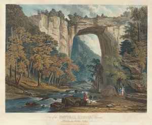 Ansicht der natürlichen Brücke von William James Bennett after Jacob C. Ward