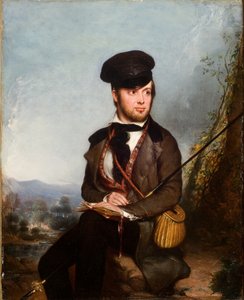 Der Angler (Porträt von Charles Lanman) von William James Hubard